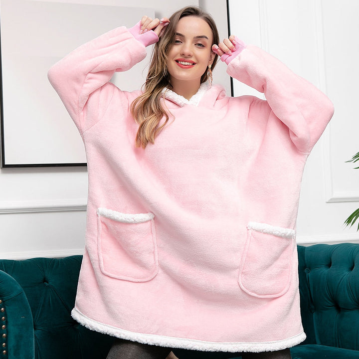 Cosycombe™ Fleece Hoodie Blanket with Big Hood and Pockets – One Size