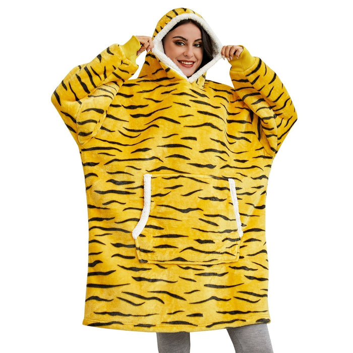Cosycombe™ Fleece Hoodie Blanket with Big Hood and Pockets – One Size