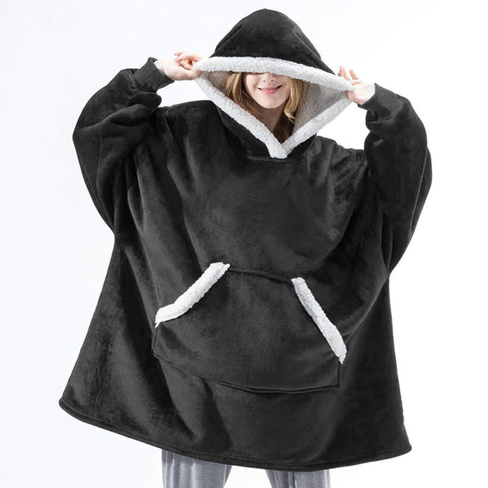 Cosycombe™ Fleece Hoodie Blanket with Big Hood and Pockets – One Size