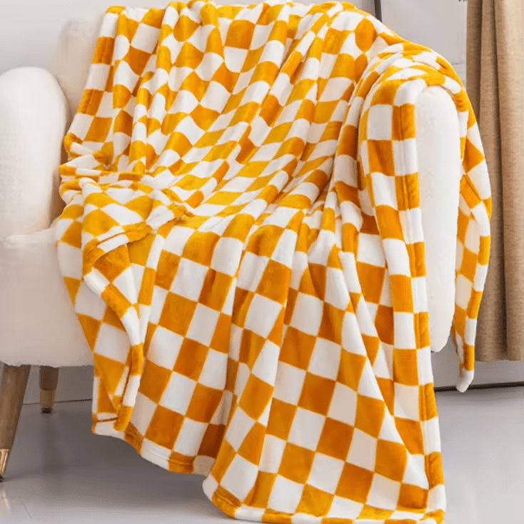 Cosycombe™ Checked Flannel Fleece Blanket, Soft and Anti-Pilling