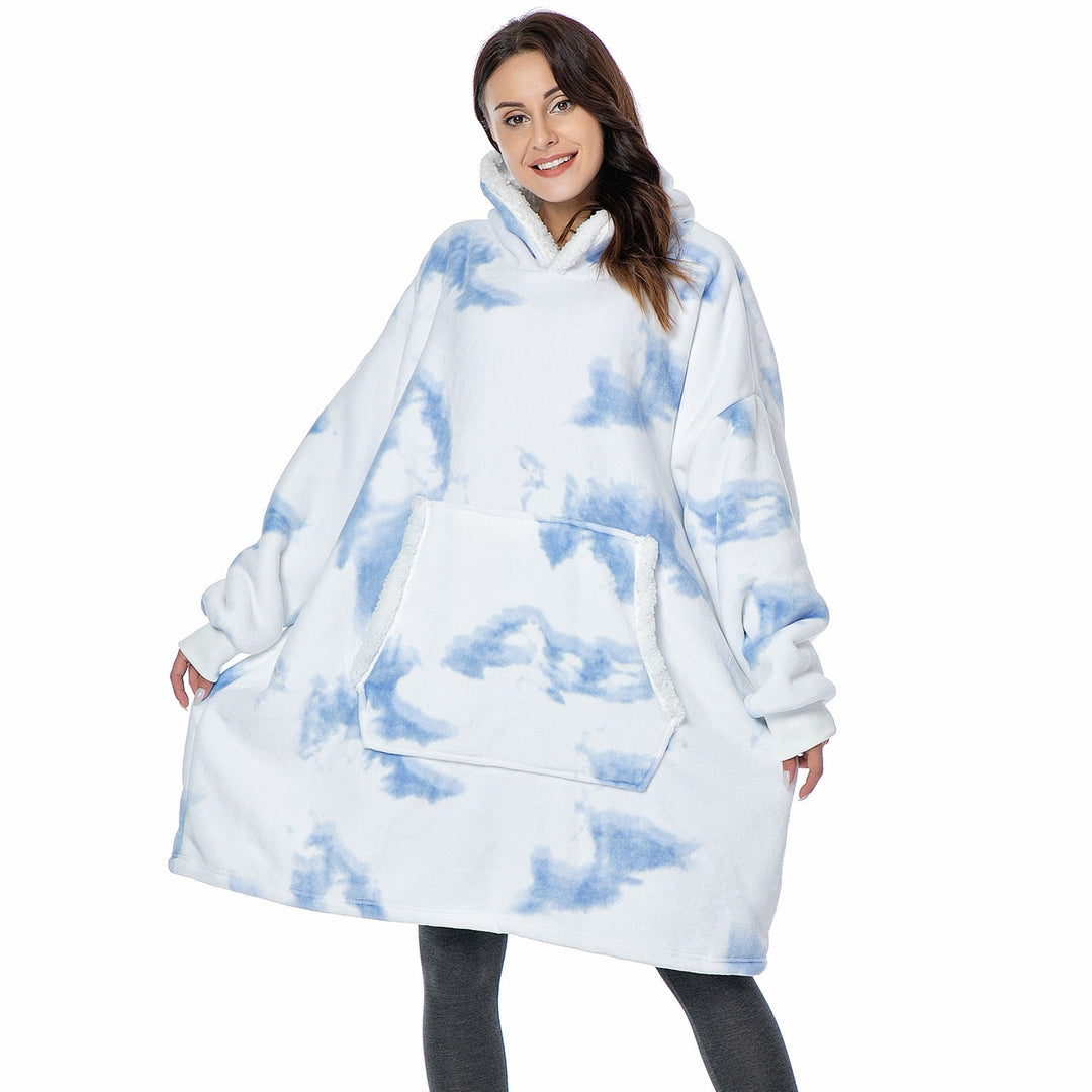 Cosycombe™ Fleece Hoodie Blanket with Big Hood and Pockets – One Size