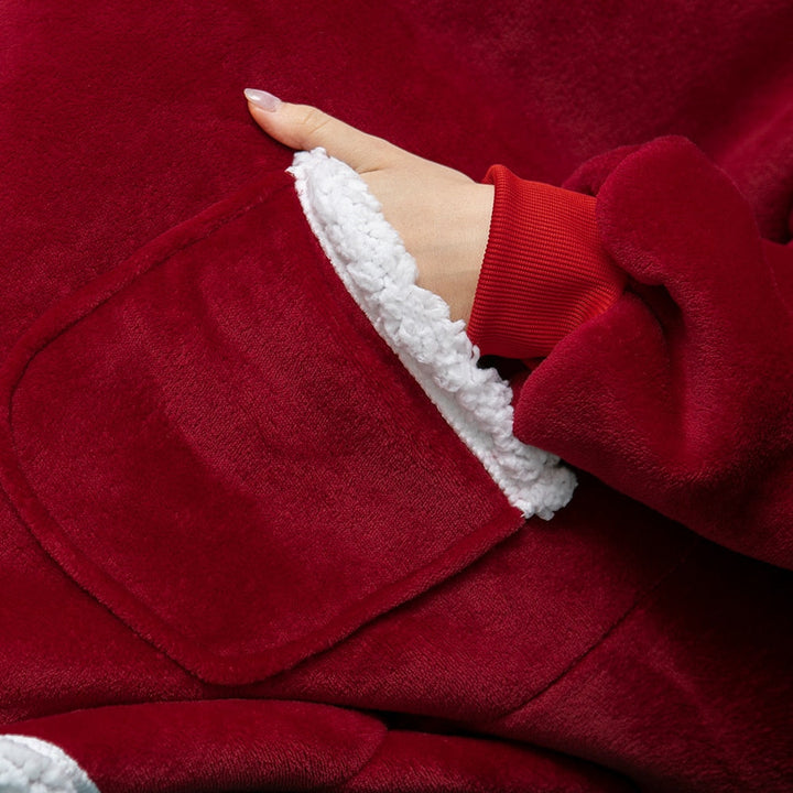 Cosycombe™ Fleece Hoodie Blanket with Big Hood and Pockets – One Size