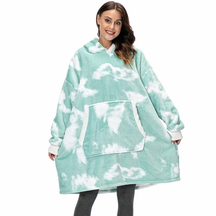 Cosycombe™ Fleece Hoodie Blanket with Big Hood and Pockets – One Size