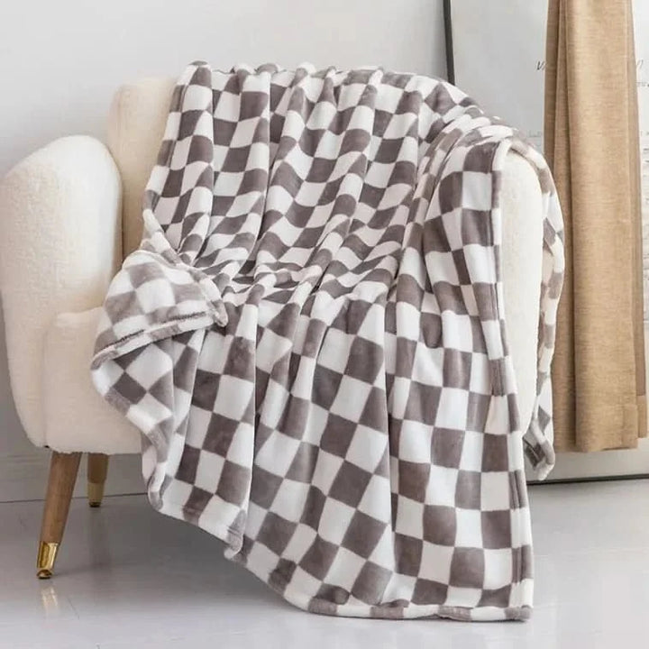 Cosycombe™ Checked Flannel Fleece Blanket, Soft and Anti-Pilling