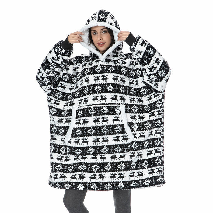 Cosycombe™ Fleece Hoodie Blanket with Big Hood and Pockets – One Size