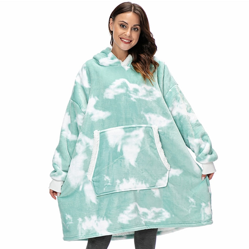 Cosycombe™ Fleece Hoodie Blanket with Big Hood and Pockets – One Size
