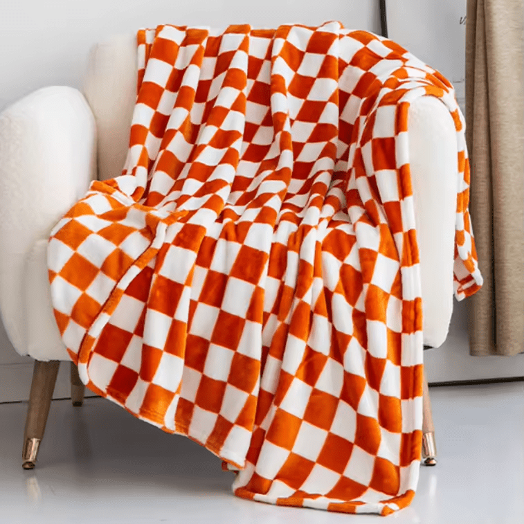 Cosycombe™ Checked Flannel Fleece Blanket, Soft and Anti-Pilling