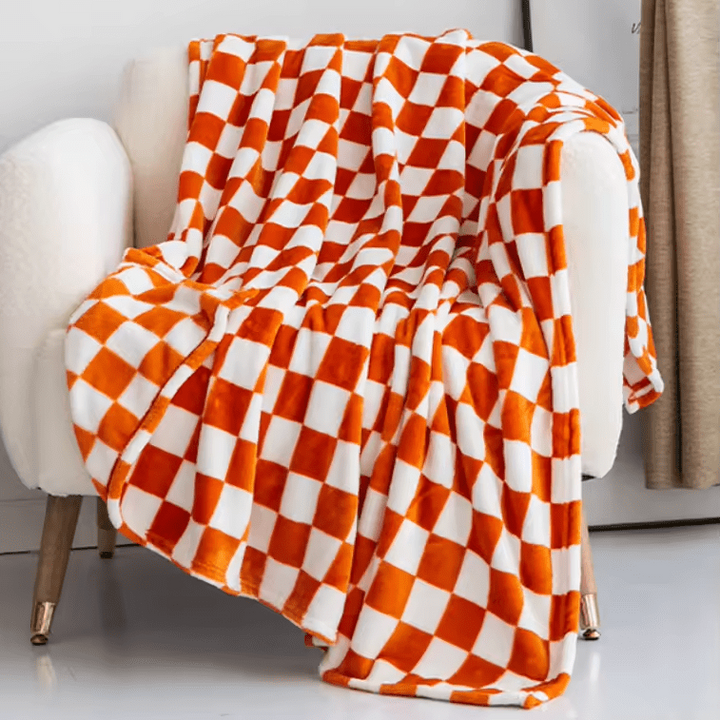 Cosycombe™ Checked Flannel Fleece Blanket, Soft and Anti-Pilling