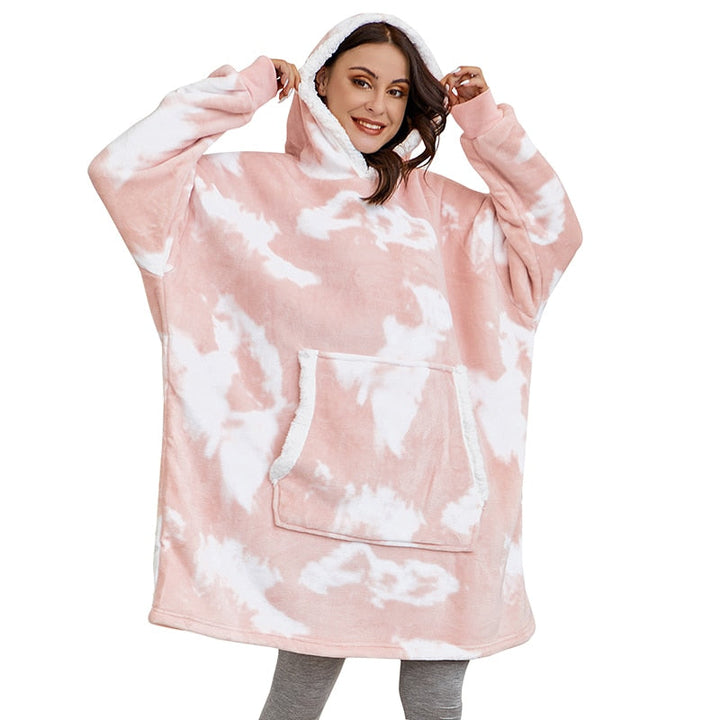 Cosycombe™ Fleece Hoodie Blanket with Big Hood and Pockets – One Size