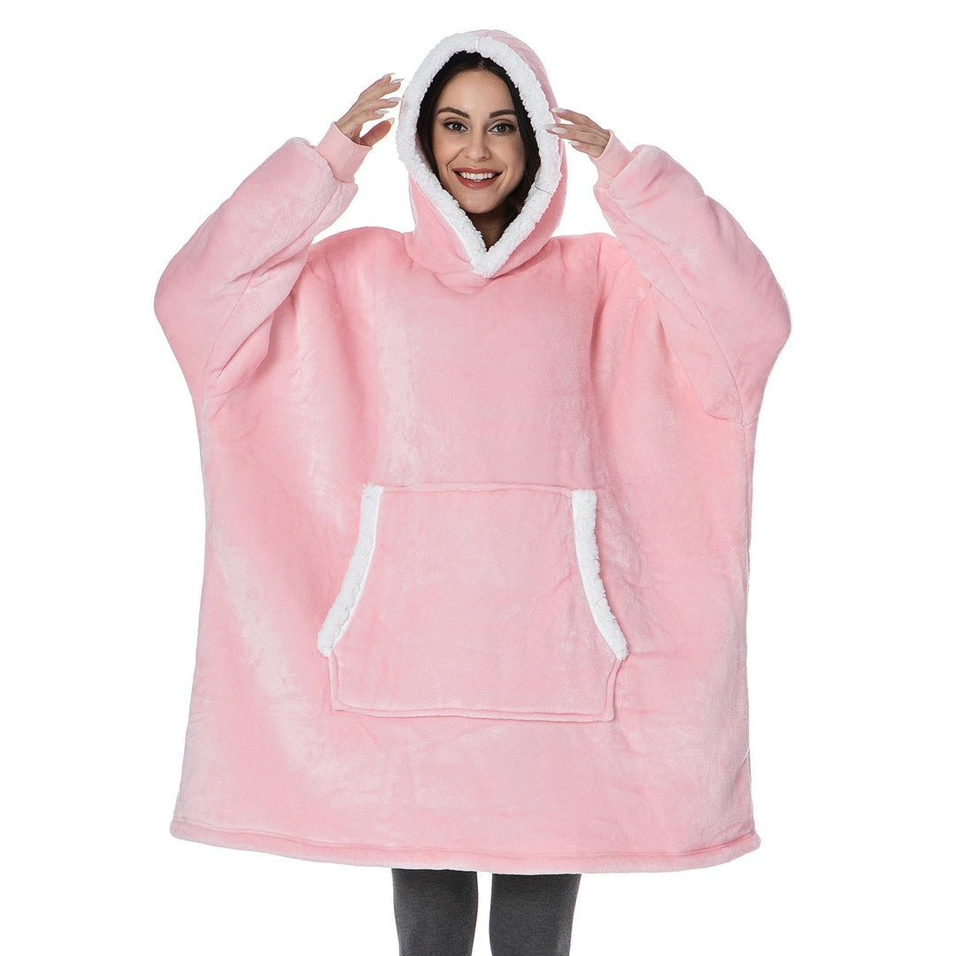 Cosycombe™ Fleece Hoodie Blanket with Big Hood and Pockets – One Size
