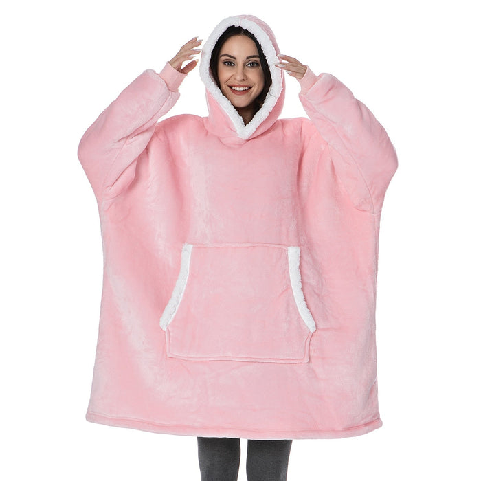 Cosycombe™ Fleece Hoodie Blanket with Big Hood and Pockets – One Size