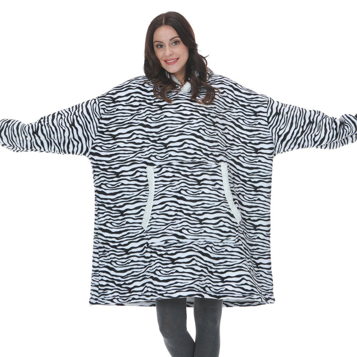 Cosycombe™ Fleece Hoodie Blanket with Big Hood and Pockets – One Size