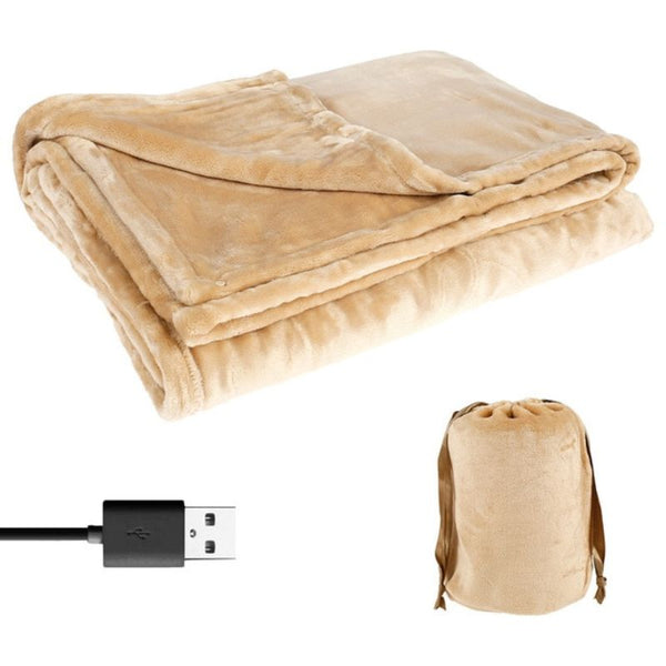 Cosycombe™ Cordless USB Heated Flannel Blanket Big Enough for Two