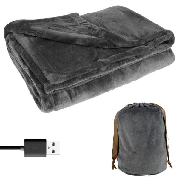 Cosycombe™ Cordless USB Heated Flannel Blanket Big Enough for Two
