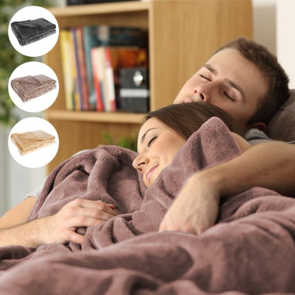 Cosycombe™ Cordless USB Heated Flannel Blanket Big Enough for Two