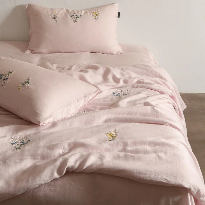 Cosycombe™ Embroidered Linen-Cotton Bedding Set That Breathes All Year