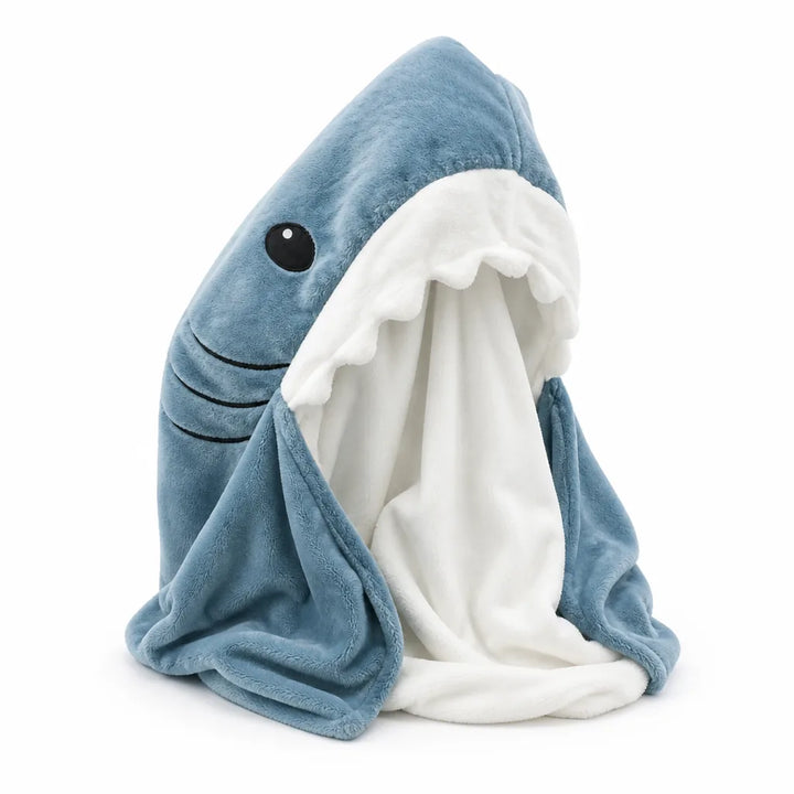 Cosycombe™ Shark Hooded Wearable Blanket in Ultra-Soft Lightweight Fleece