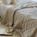 Cosycombe™ Quilted Floral Throw with Romantic Ruffle Edge