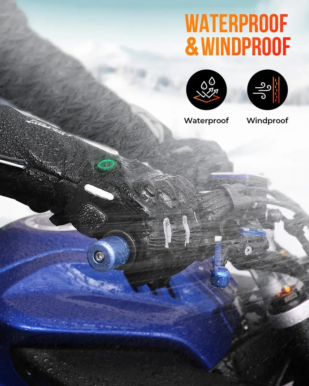 Cosycombe™ Waterproof Rechargeable Heated Ski Gloves