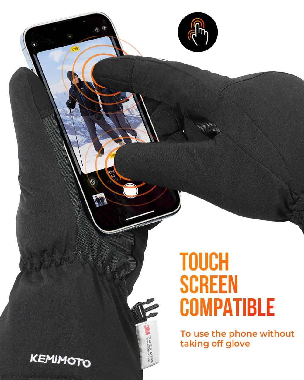 Cosycombe™ Waterproof Rechargeable Heated Ski Gloves