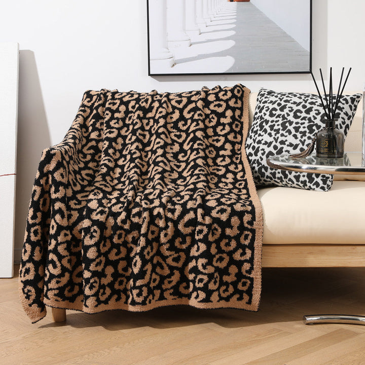 Cosycombe™ Leopard Print Plush Throw Blanket, Soft Animal Print for Sofa