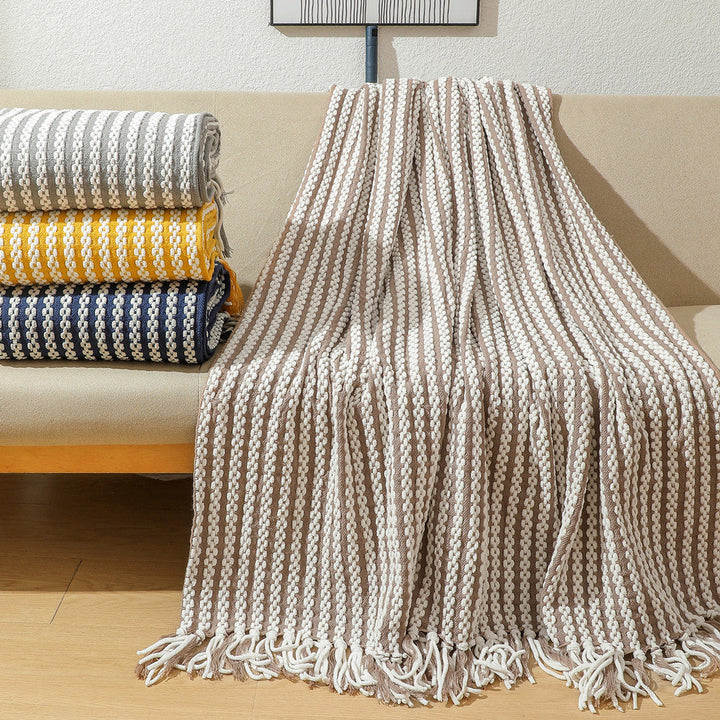 Cosycombe™ Striped Throw Blanket, Soft and Cosy for Sofa or Bed