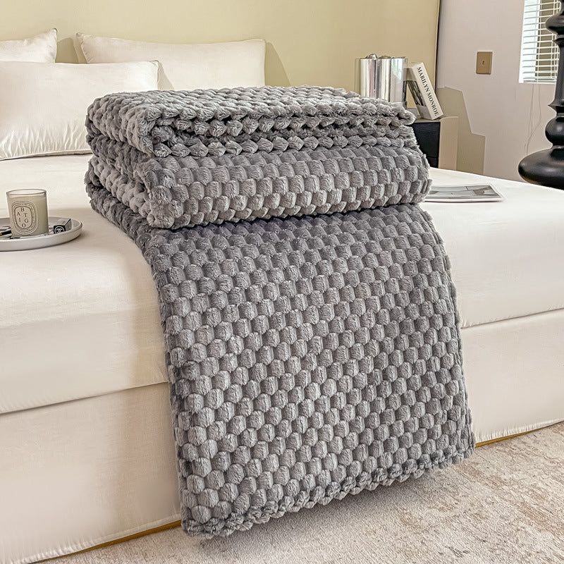 Cosycombe™ Textured Plush Throw Blanket for Sofa and Bed in Seven Colours