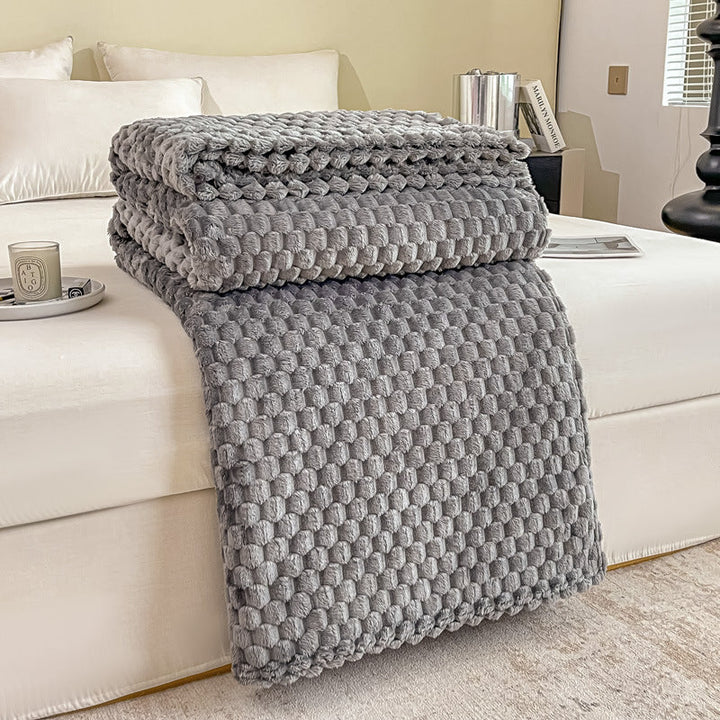 Cosycombe™ Textured Plush Throw Blanket for Sofa and Bed in Seven Colours