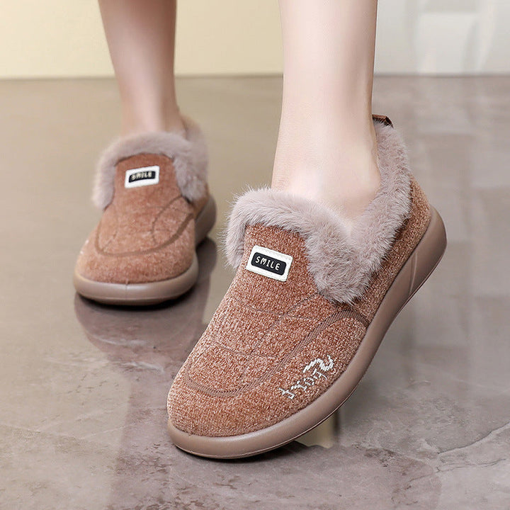 Cosycombe™ Fleece-Lined House Slippers with Breathable Textile Upper