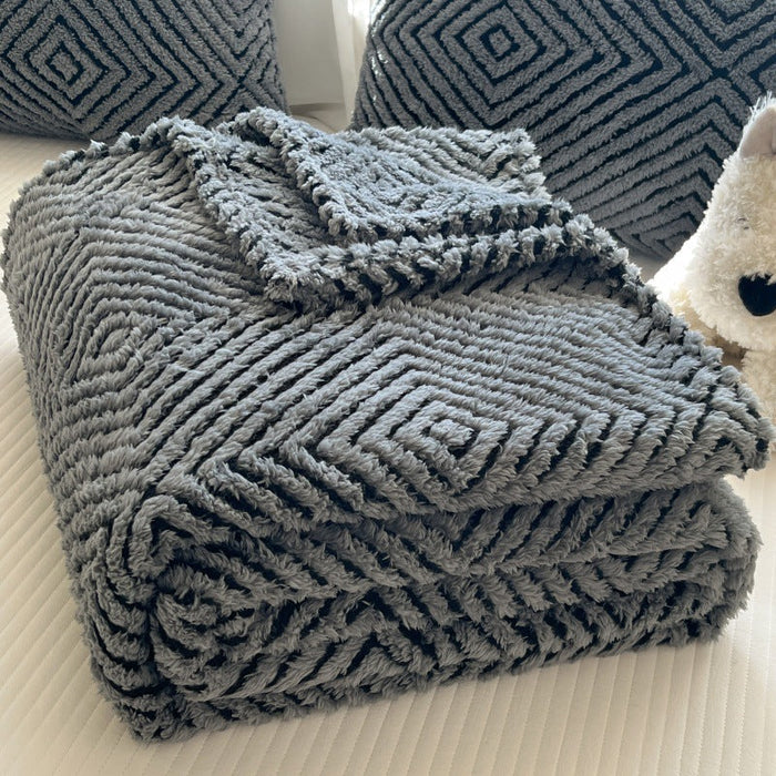 Cosycombe™ Geometric Throw Blanket for Sofa and Bed, Ultra-Soft