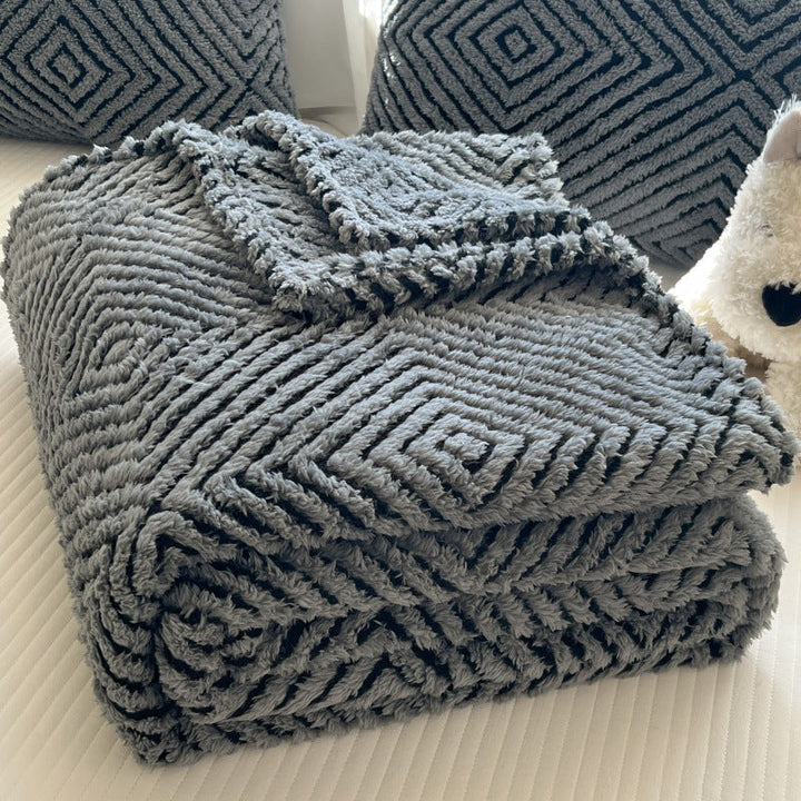 Cosycombe™ Geometric Throw Blanket for Sofa and Bed, Ultra-Soft