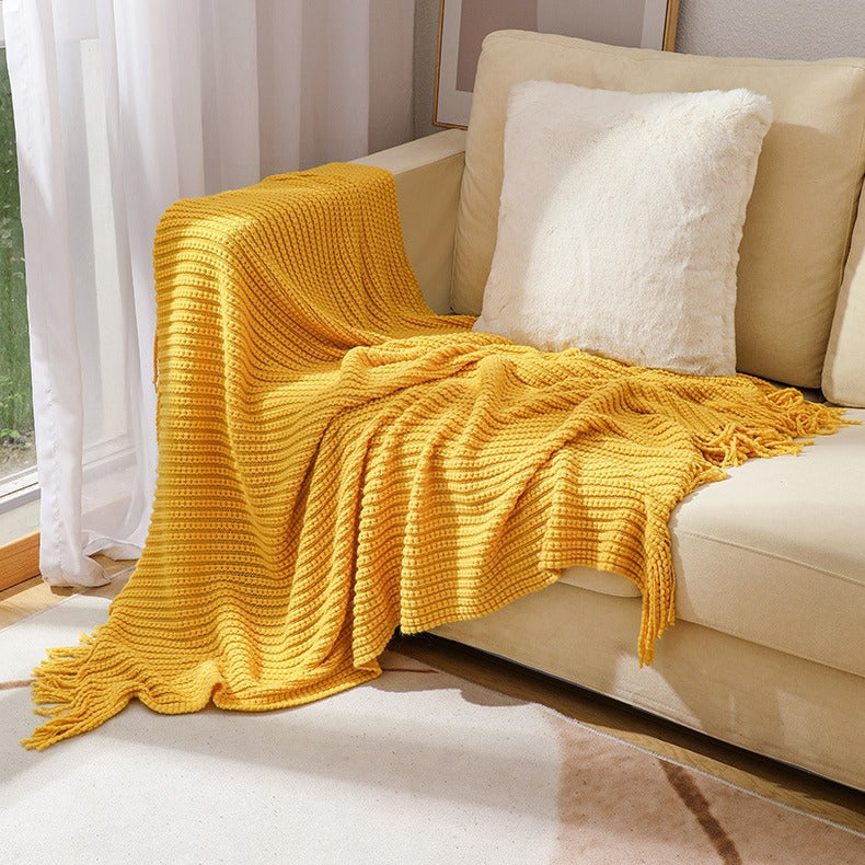 Cosycombe™ Decorative Throw Blanket with Fringed Edges and Rich Texture