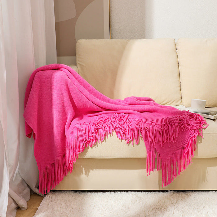 Cosycombe™ Soft Wool Throw with Classic Fringed Edge