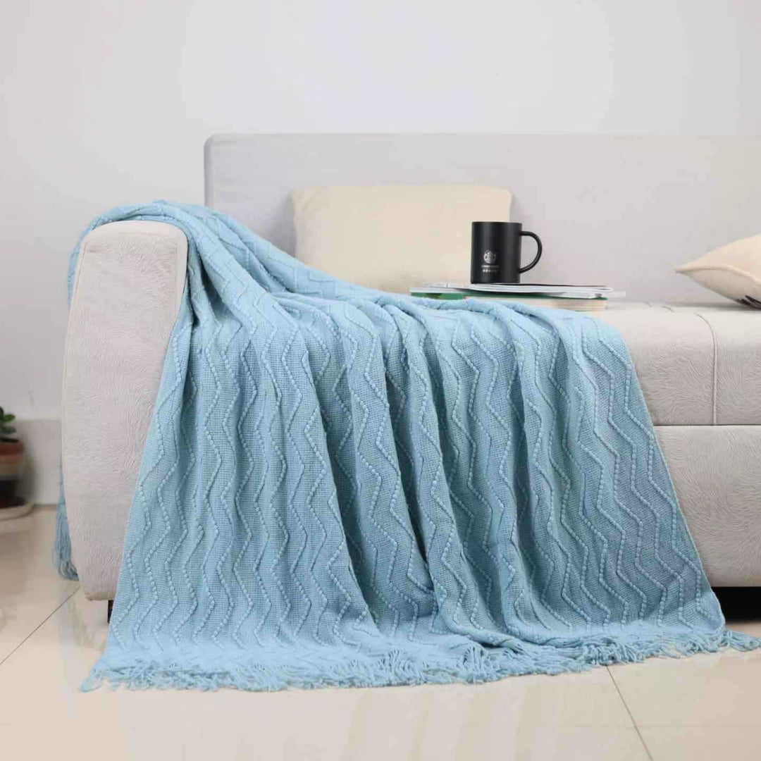 Cosycombe™ Textured Throw Blanket for Sofa and Bed in Soft Fabric