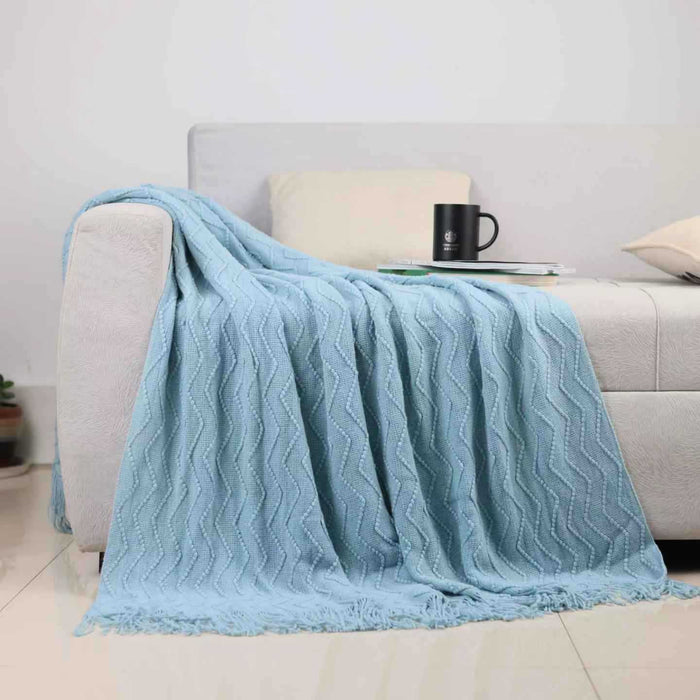 Cosycombe™ Textured Throw Blanket for Sofa and Bed in Soft Fabric