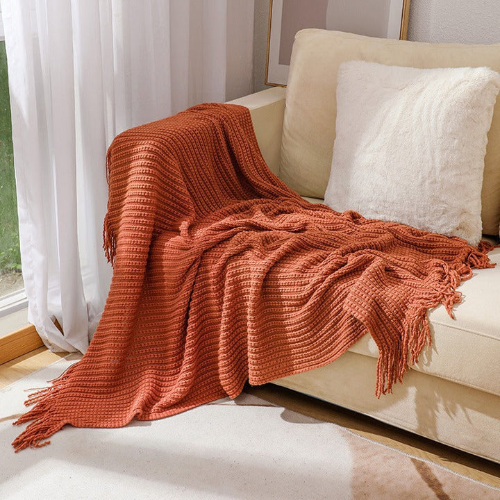 Cosycombe™ Decorative Throw Blanket with Fringed Edges and Rich Texture
