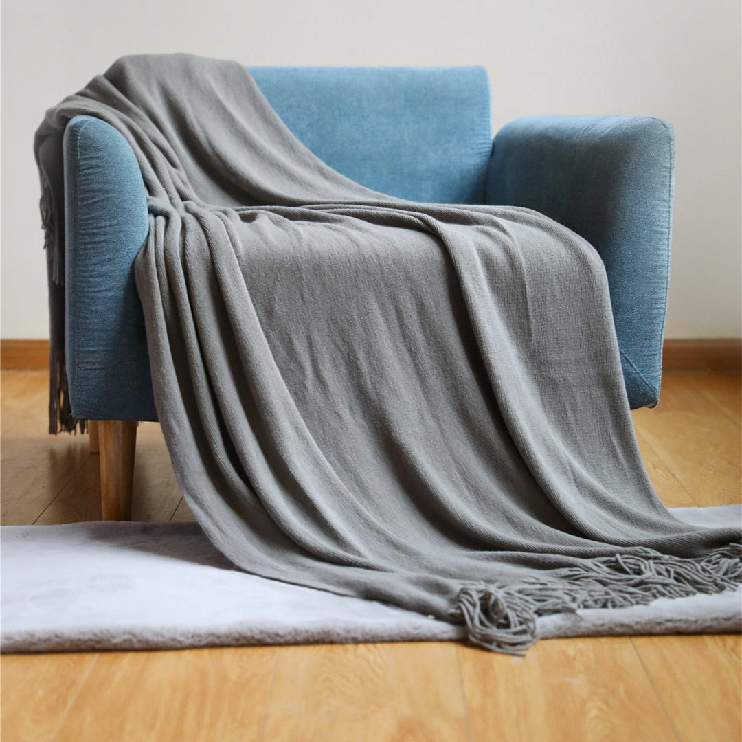 Cosycombe™ Soft Wool Throw with Classic Fringed Edge