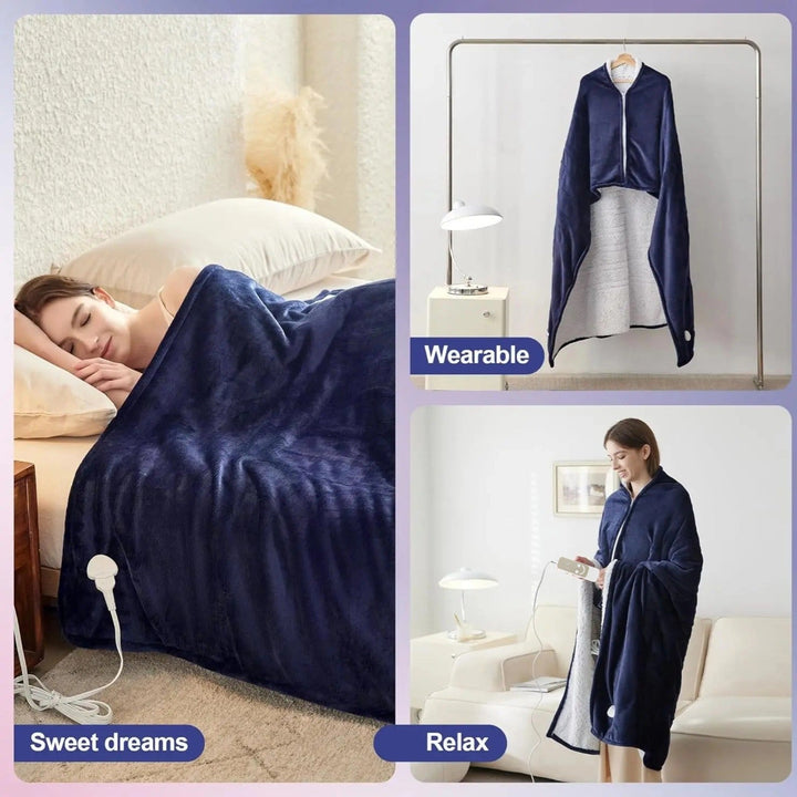 Cosycombe™ Machine Washable Heated Blanket with Adjustable Heat