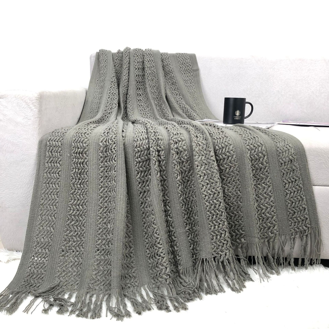 Cosycombe™ Handcrafted Textured Knit Throw Blanket in Nine Colours