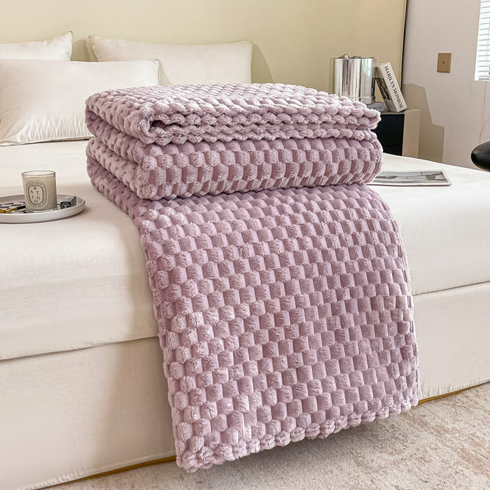 Cosycombe™ Textured Plush Throw Blanket for Sofa and Bed in Seven Colours