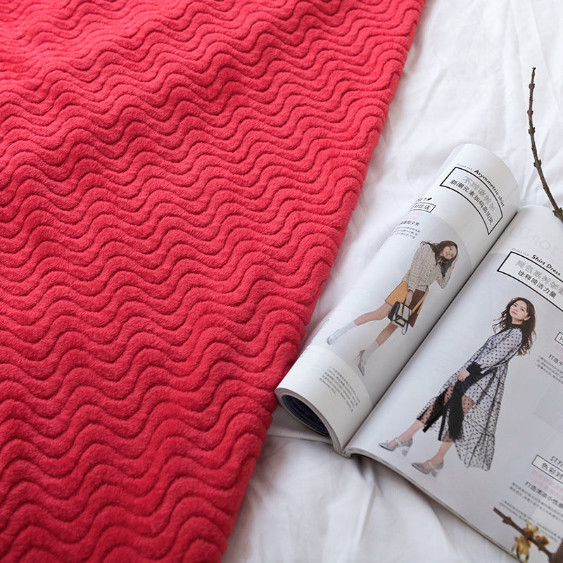Cosycombe™ Soft Wave Texture Throw Blanket for Cosy Winter Evenings