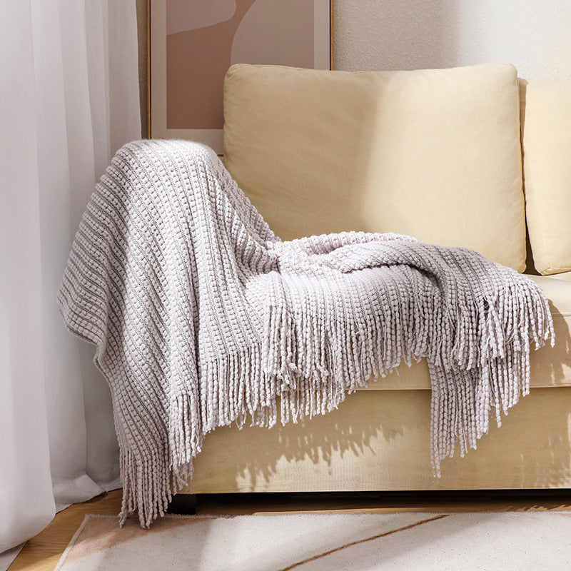 Cosycombe™ Decorative Throw Blanket with Fringed Edges and Rich Texture