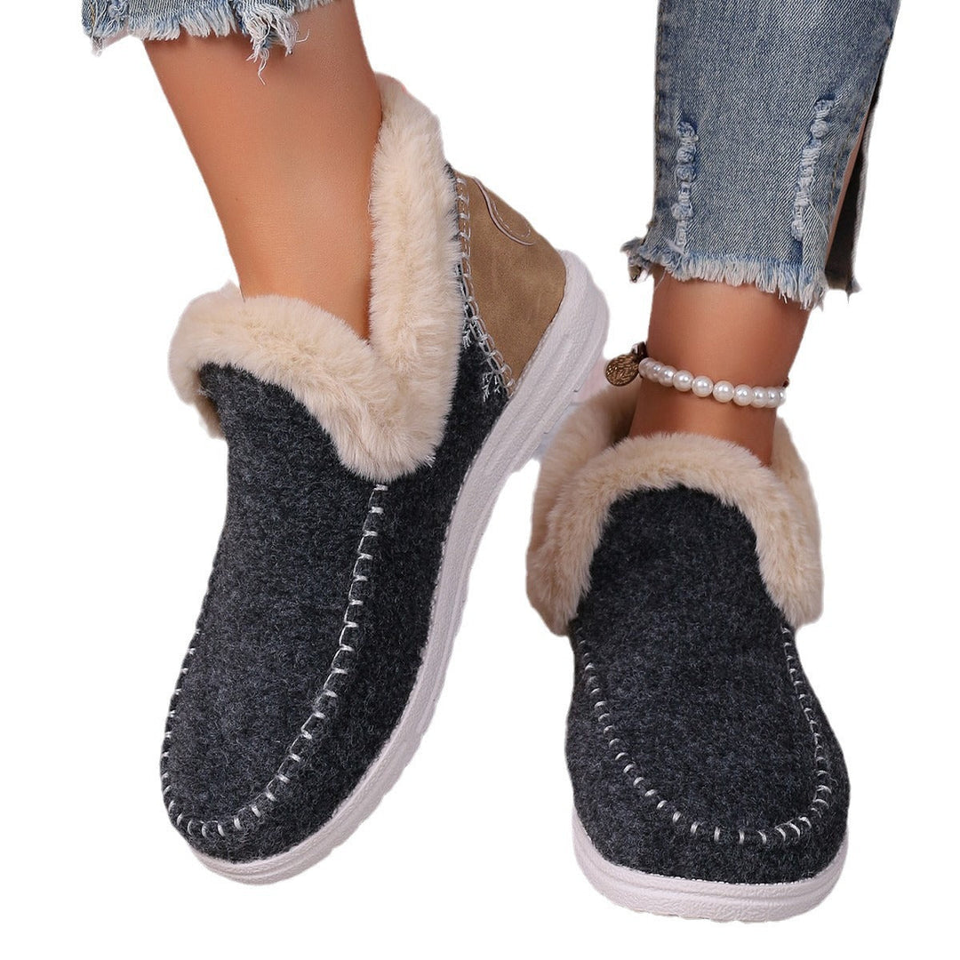 Cosycombe™ Cosy Fluffy-Lined Slippers with Rubber Non-Slip Sole