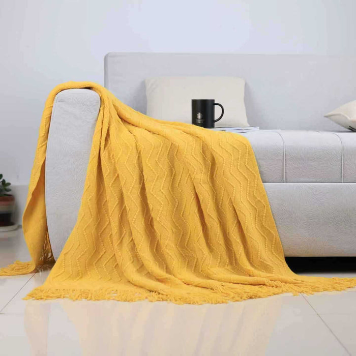 Cosycombe™ Textured Throw Blanket for Sofa and Bed in Soft Fabric