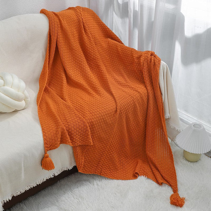 Cosycombe™ Woven Throw Blanket with Tassels, Soft and Cosy for the Sofa