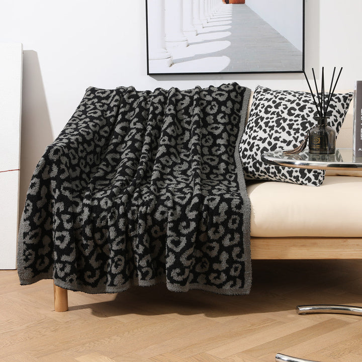 Cosycombe™ Leopard Print Plush Throw Blanket, Soft Animal Print for Sofa