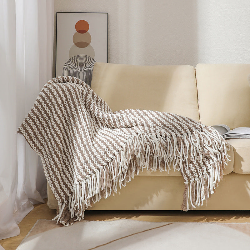 Cosycombe™ Striped Throw Blanket, Soft and Cosy for Sofa or Bed