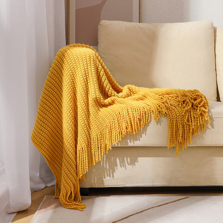 Cosycombe™ Decorative Throw Blanket with Fringed Edges and Rich Texture