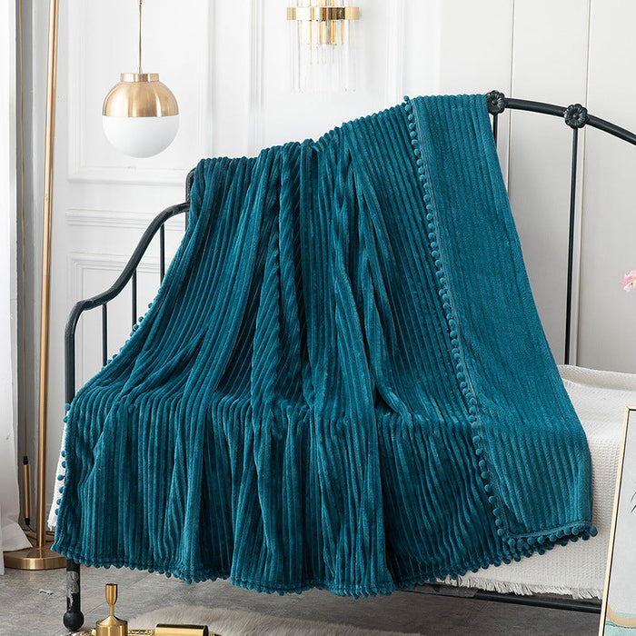 Cosycombe™ Ribbed Velvety Plush Throw With an Elegant Modern Look