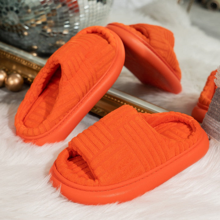 Cosycombe™ Fluffy Slippers with Padded Insole and Non-Slip Rubber Sole
